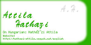 attila hathazi business card